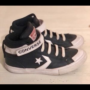 Boys Converse Leather Pro Blaze Strap Hi! High-tops Size 3 Big Kids